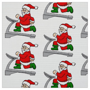 grappige tredmolen santa claus stof