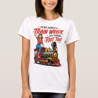 Grappige Treinliefhebber Vintage Locomotief T-shirt