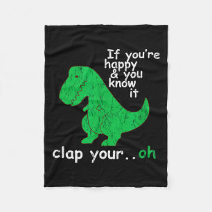 Grappige Trex T Rex Shirt Door Londonseite_ Als Je Fleece Deken