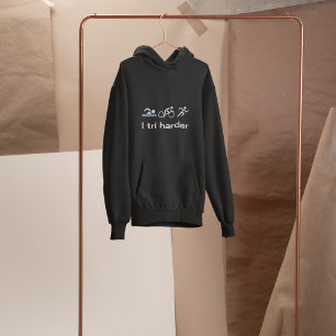 Grappige triatlon citaat woordspeling hoodie