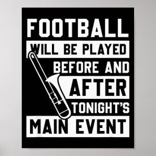 Grappige Trombone Speler Marching Band  Poster