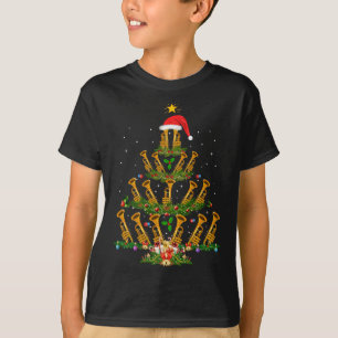 Grappige trompet liefhebber Kerstmis verlichting t T-shirt