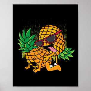 Grappige Tropical Fruit Humor Kleding, Co. Upside  Poster