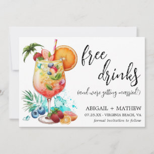 Grappige Tropische Drankjes Cocktail Trend Foto Br Save The Date