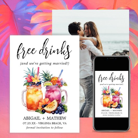 Grappige Tropische Fruit Cocktails Drank Foto Brui Save The Date