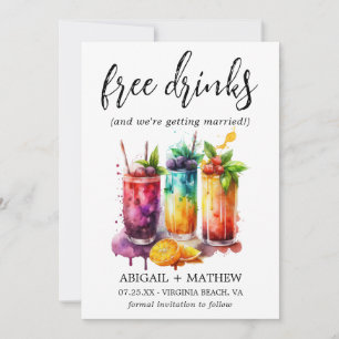 Grappige Tropische Vruchtencocktails Drank Foto Br Save The Date