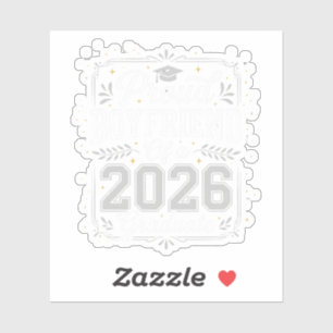 Grappige Trots Boyfriend Afstudeerklas van 2026 Sticker