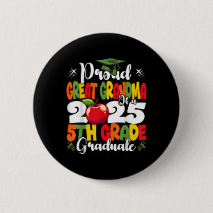 Grappige trotse geweldige oma Cl van 2025 5e klas Ronde Button 5,7 Cm