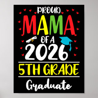 Grappige trotse mama van een Cl van 2026 5e klas a Poster