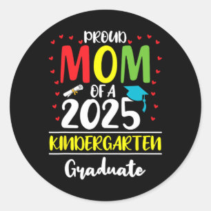 Grappige trotse moeder van een CL van 2025 kleuter Ronde Sticker