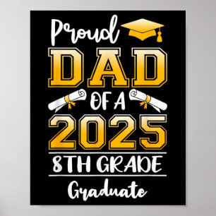 Grappige trotse vader van een Cl van 2025 8e-klas  Poster