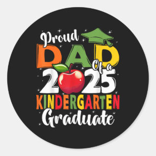 Grappige trotse vader van een CL van 2025 kleuters Ronde Sticker
