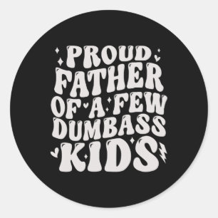 Grappige trotse vaders van een paar domme Kinder T Ronde Sticker