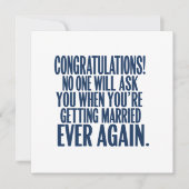 Grappige trouwerij felicitaties met de verloving g feestdagenkaart (Voorkant)