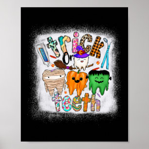 Grappige truc of tanden tandheelkundige instant ta poster
