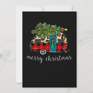 Grappige Truck Camping Camper Kerst Buffel Feestdagenkaart
