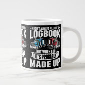 Grappige Trucker Trucking Humor Tractor Trailer Tr Extra Grote Beker (Rechts)