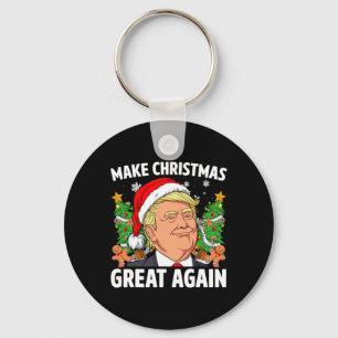 Grappige Trump 2024 Maak Kerstmis Groot Again Mann Sleutelhanger