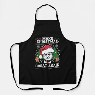 Grappige Trump 2024 Maak Kerstmis weer geweldig  Schort