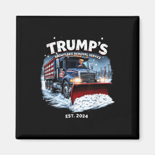 Grappige Trump 2024 Overwinning Sneeuwvlok Verwijd Magneet