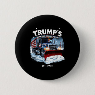 Grappige Trump 2024 Overwinning Sneeuwvlok Verwijd Ronde Button 5,7 Cm