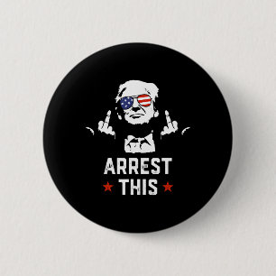 Grappige Trump Arrestatie Deze Donald Trump Middel Ronde Button 5,7 Cm