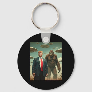 Grappige Trump Bigfoot Ufo Alien Ontmoeting Uap Vr Sleutelhanger