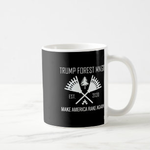 Grappige Trump Bosbeheer Hark Bladeren Nep Bus Koffiemok