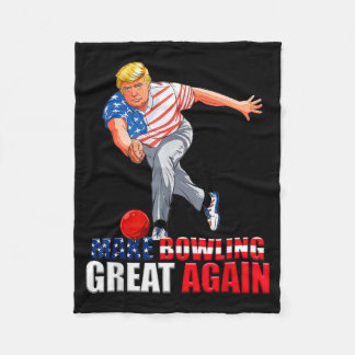 Grappige Trump Bowling Maakt Bowling Groter Dan Oo Fleece Deken