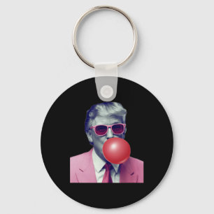Grappige Trump Bubble Gum Yum Gifts Sleutelhanger