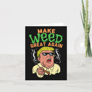 Grappige Trump Cool Make Wiet Groot Opnieuw Kaart