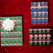 Grappige Trump Custom Gezicht Foto Elf Kerstmis Inpakpapier Vel