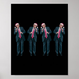 Grappige Trump Dance Kerstman Lelijke Trui Xma Poster