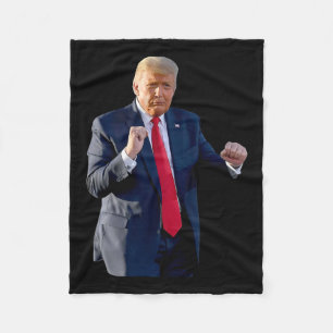 Grappige Trump dans dansen als een misdadiger stem Fleece Deken