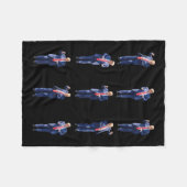 Grappige Trump dans dansen als een misdadiger stem Fleece Deken (Voorkant (Horizontaal))