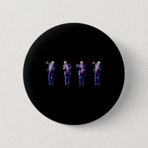 Grappige Trump-dans Dansen als een misdadiger Stem Ronde Button 5,7 Cm