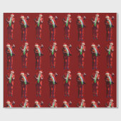 Grappige Trump Dans Kerstman Kerstmis Cadeaupapier (Vlak)