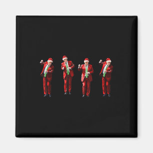 Grappige Trump Dans Kerstman Kerstmis Magneet