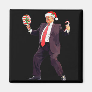 Grappige Trump Dans Kerstman Kerstmis Xmas Pickle Magneet