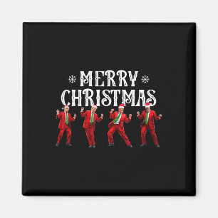 Grappige Trump Dans Kerstman Kerstmis Xmas Pyjama Magneet