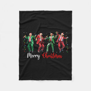Grappige Trump Dans Sinterklaas Kerstmis Paja Fleece Deken