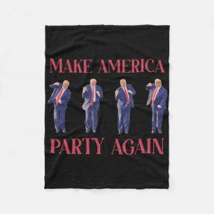 Grappige Trump Danst Fleece Deken
