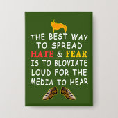 Grappige Trump De beste manier om kerstmis te vers Button (Voorkant)