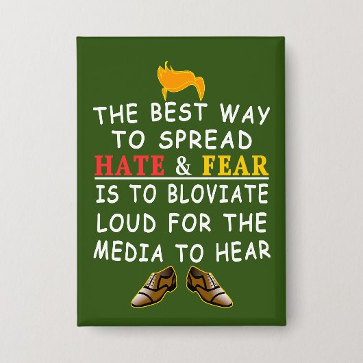 Grappige Trump De beste manier om kerstmis te vers Button (Voorkant)