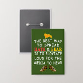 Grappige Trump De beste manier om kerstmis te vers Button (Voorkant / Achterkant)