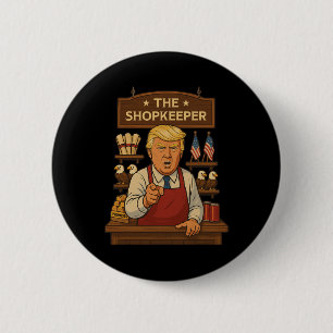 Grappige Trump de winkelier Ronde Button 5,7 Cm