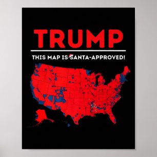 Grappige Trump Deze kaart is door Santa goedgekeur Poster