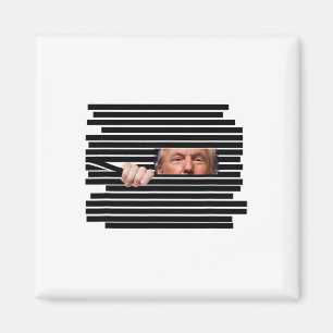 Grappige Trump die door redacties heen gluurt Meme Magneet