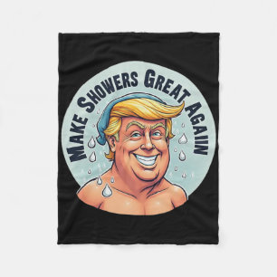 Grappige Trump douche weer geweldig Fleece Deken