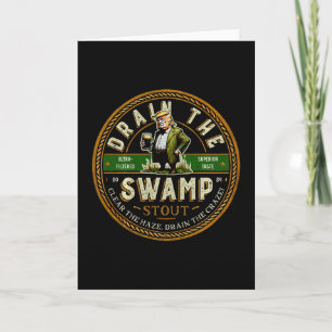 Grappige Trump Drain Swamp Stout Bier Punt Voor Tr Kaart